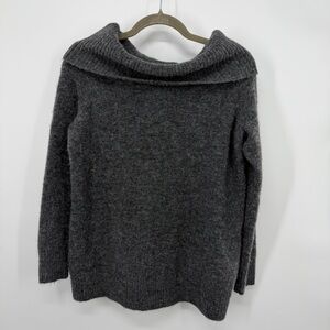 Aritzia Wilfred Free Gray Alpaca Wool Blend Cowl Neck Sweater
